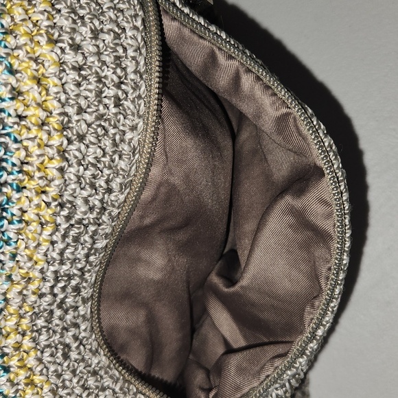 The Sak womens shoulder bag crochet neutral gray stripes - Picture 12 of 17